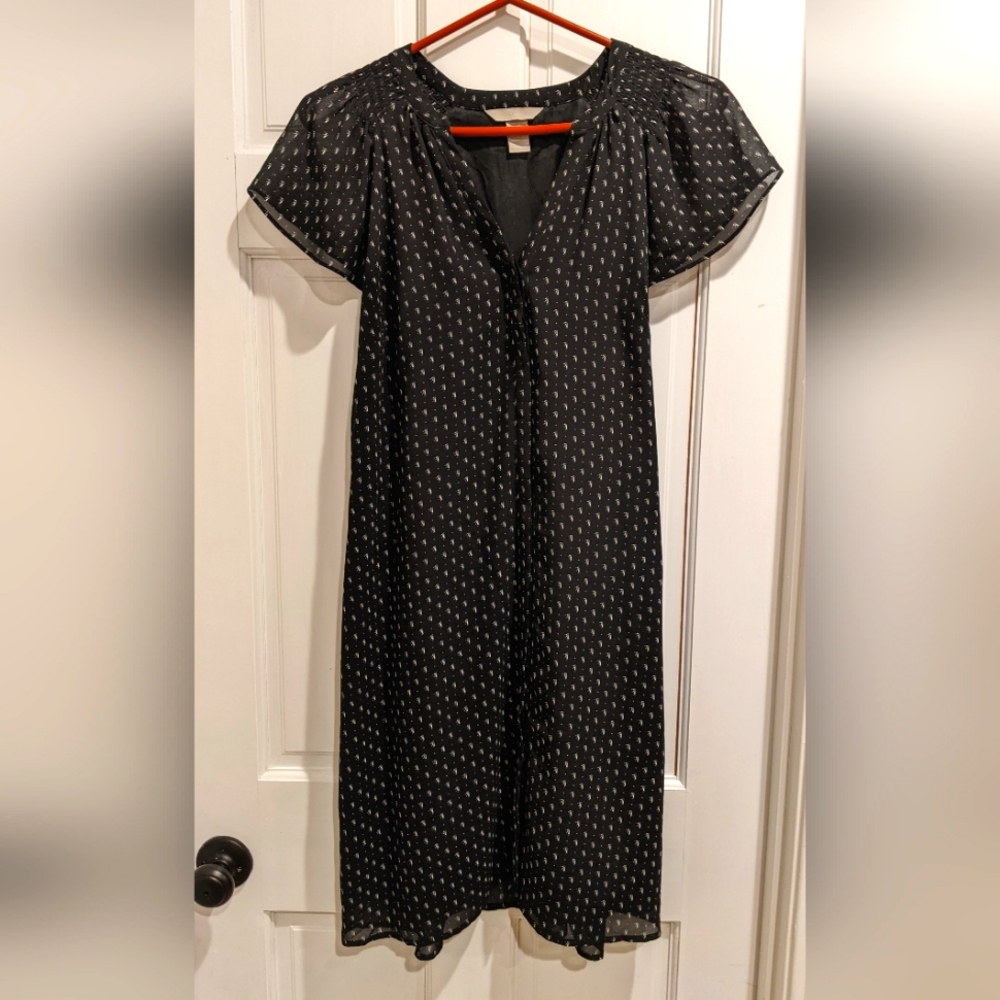 H&M Black Patterned Shirtdress